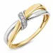 lab grown Diamant Ring in 9 Karat Gold- und Weißgold 0,03 ct