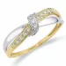 lab grown Diamant Ring in 9 Karat Gold- und Weißgold 0,10 ct