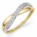 lab grown Diamant Ring in 9 Karat Gold- und Weißgold 0,08 ct