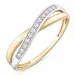 lab grown Diamant Ring in 9 Karat Gold- und Weißgold 0,08 ct