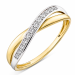 lab grown Diamant Ring in 9 Karat Gold- und Weißgold 0,08 ct