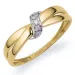 lab grown Diamant Ring in 9 Karat Gold- und Weißgold 0,03 ct