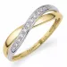 abstraktem Diamant Gold Ring in 14 Karat Gold- und Weißgold 0,08 ct