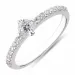 Eng weißem Zirkon Ring aus Silber