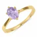 Violettem Amethyst Solitärring aus 8 Karat Gold