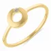 Runder weißem Zirkon Ring aus 9 Karat Gold