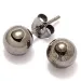 8 x 8 mm Dark Harmony Ohrstecker in schwarzes rhodiniertes Silber