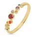 mehrfarbigem Ring aus vergoldetem Sterlingsilber - Bubbly Twist