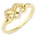 infinity Zirkon Ring aus vergoldetem Sterlingsilber