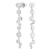 lange Zirkon Ohrringe in Silber - Bubbly Sparkle