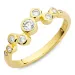 Zirkon Ring aus vergoldetem Sterlingsilber - Bubbly Sparkle