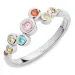 mehrfarbigem Zirkon Ring aus Silber - Bubbly Twist