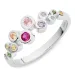 mehrfarbigem Zirkon Ring aus Silber - Bubbly Twist
