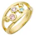 mehrfarbigem Zirkon Ring aus vergoldetem Sterlingsilber - Bubbly Twist