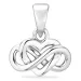 Herz infinity Anhänger aus vergoldetem Sterlingsilber - Amoré
