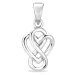Herz infinity Anhänger aus Silber - Amoré