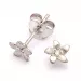 Blumen Ohrringe in Silber mit Diamant 