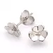 Blumen Ohrstecker in Silber mit Diamant 