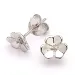 Blumen Ohrstecker in Silber mit Diamant