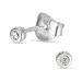 3 mm Zirkon Ohrstecker in Silber