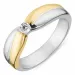 Kollektionsmuster Ring aus Silber mit 8 Karat Gold