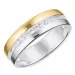 Zirkon Ring aus Silber mit 8 karat Gold