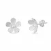 Blumen Perle Ohrstecker in Silber