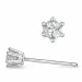 2 x 0,10 ct Solitärohrstecker in 14 Karat Weißgold mit Diamant