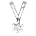 Diamant Solitäranhänger in 14 karat Weißgold 0,10 ct