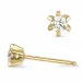 2 x 0,10 ct Solitärohrstecker in 14 Karat Gold mit Diamant