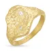 Zirkon Ring aus vergoldetem Sterlingsilber