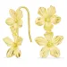 Blumen Ohrringe in vergoldetem Sterlingsilber