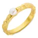 Perle Ring aus vergoldetes Messing - Eliné