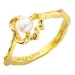 Perle Ring aus vergoldetes Messing - Eliné