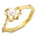 Perle Ring aus vergoldetes Messing - Eliné