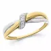 Kollektionsmuster in 14 karat gold- und weißgold 0,03 ct