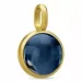 Julie Sandlau Prime Anhänger in vergoldetem Sterlingsilber blauem Bergkristall