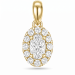 lab grown Diamant Anhänger in 14 karat Gold 0,46 ct 0,22 ct
