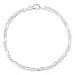 Figaroarmband aus Silber 17 cm x 3,4 mm