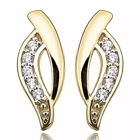 Goldohrring in 9 Karat Gold mit 