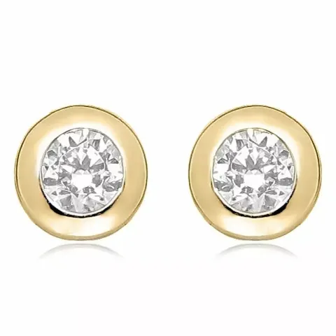 Goldohrstecker in 9 Karat Gold mit 