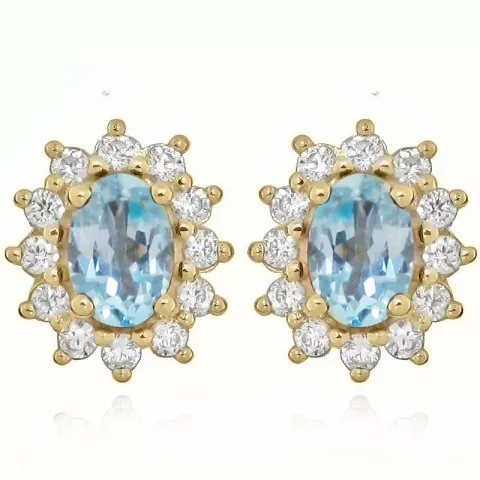 Rosette Goldohrringe in 9 Karat Gold mit