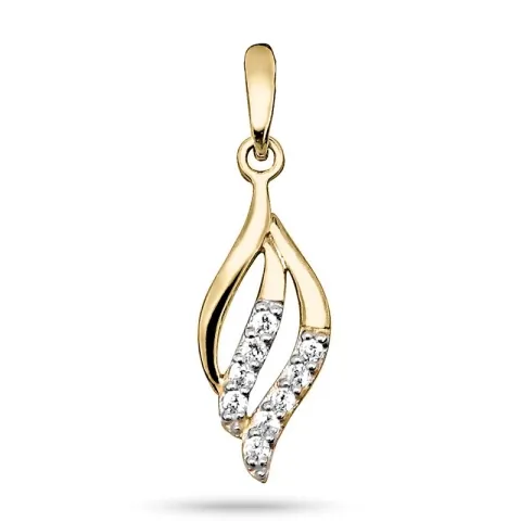 abstraktem Anhänger aus 9 Karat Gold