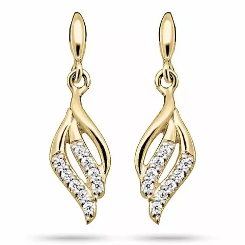 Abstrakt Ohrring in 9 Karat Gold mit