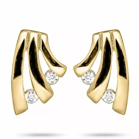Abstrakt Ohrringe in 9 Karat Gold mit