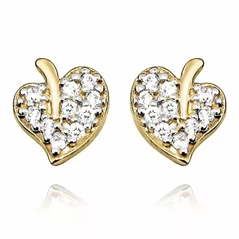 Blatt Ohrstecker in 9 Karat Gold mit