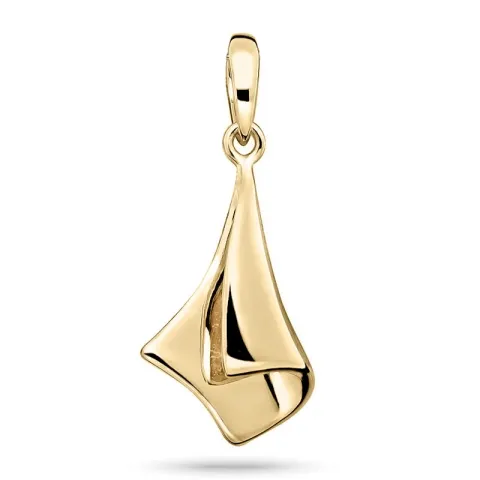 abstraktem Anhänger aus 9 Karat Gold