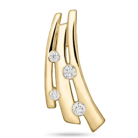 abstraktem Anhänger aus 9 Karat Gold