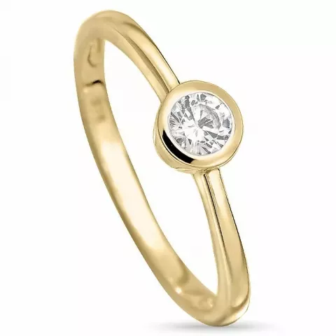 Runder Zirkon Ring aus 9 Karat Gold