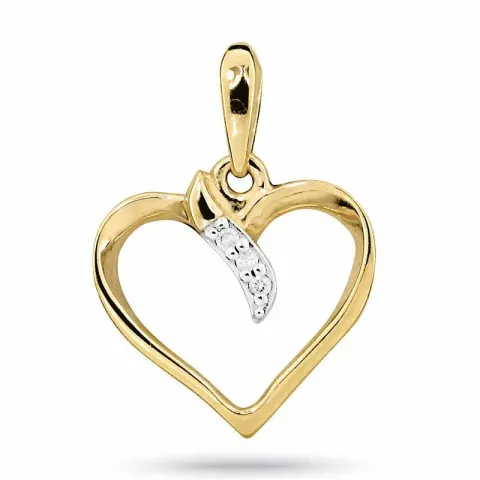Herz Diamant Anhänger in 14 karat Gold